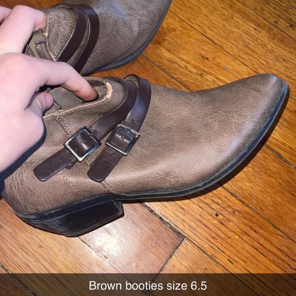 Brown booties